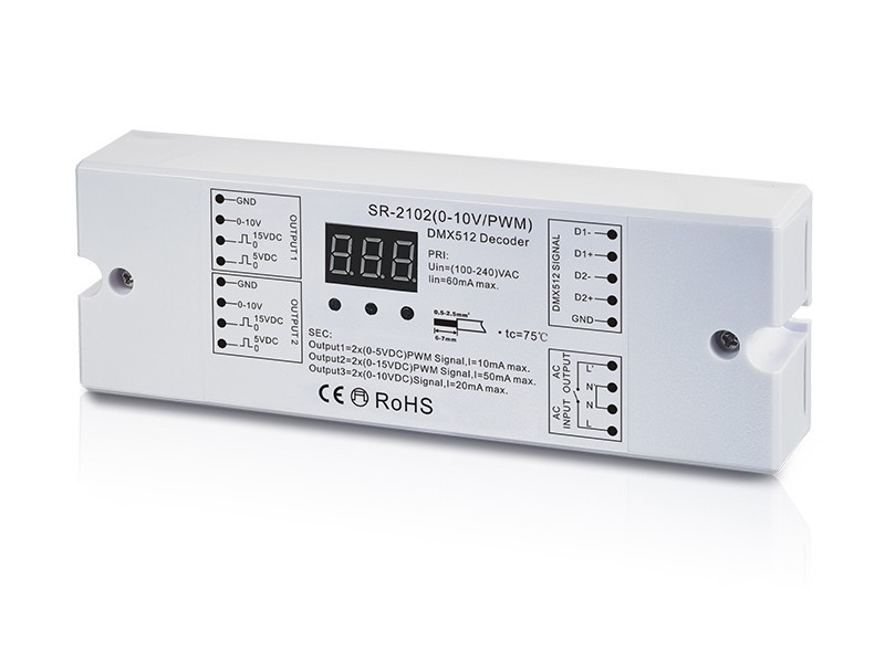 Litegear Element Converter DMX512 - 0-10V Signal 2Ch.