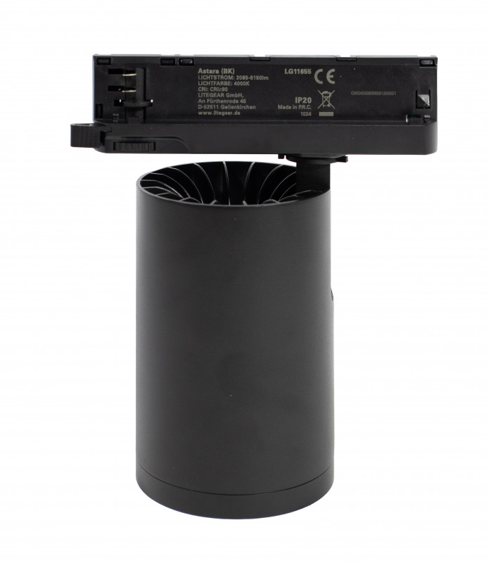 Litegear LED-Tracklight ASTARA 12-42/940/1600-5500LM BK max. 139lm/W