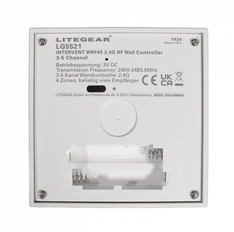 LITEGEAR INTERVENT WRF45 2,4G RF Wall Controller 3-5 Channel