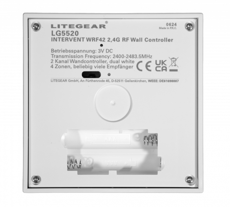 LITEGEAR INTERVENT WRF42 2,4G RF Wall Controller