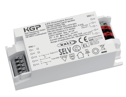 Kompakter DALI-2 DT8 dual white Treiber NFC