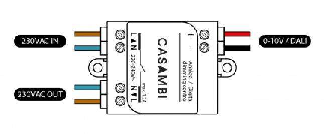 Casambi Smart Wireless auf 0-10V/Dali Dimmer Ausgang Adapter