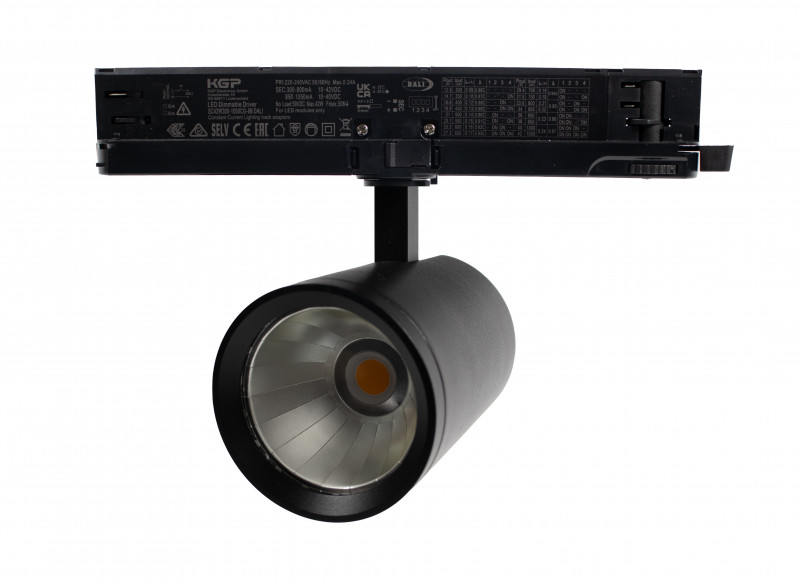 Litegear LED-Tracklight ASTARA 15-38/927/1950-4600LM BK max. 130lm/W DALI 2.0