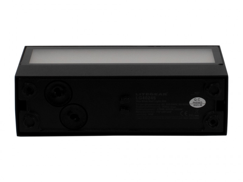 Yola Brick Wall Light 200-10W-CCT Selec BK 700lm Triac Dim IP65