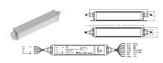 Litegear NOPA Batterie Notstromtreiber HV 6W IP65