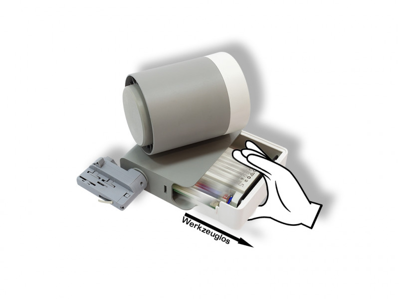 Varia Treiber mit Einschubblende weiß