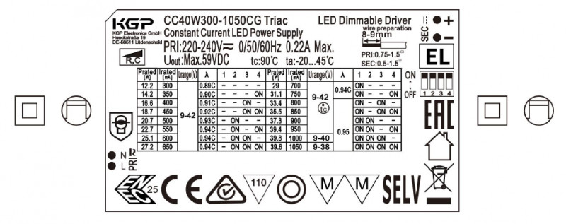 Kompakter LED Driver für Panel und Downlights Triac Dim