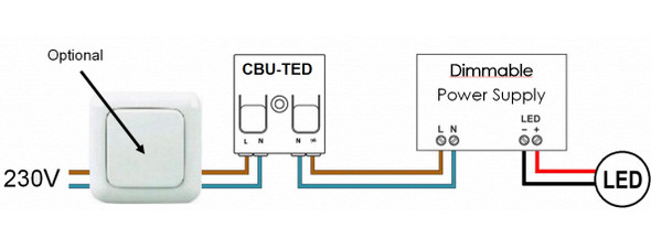 Casambi Smart Wireless Phasenabschnitt-Dimmer Adapter