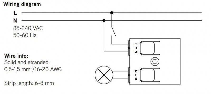 Casambi Smart Wireless Phasenabschnitt-Dimmer Adapter