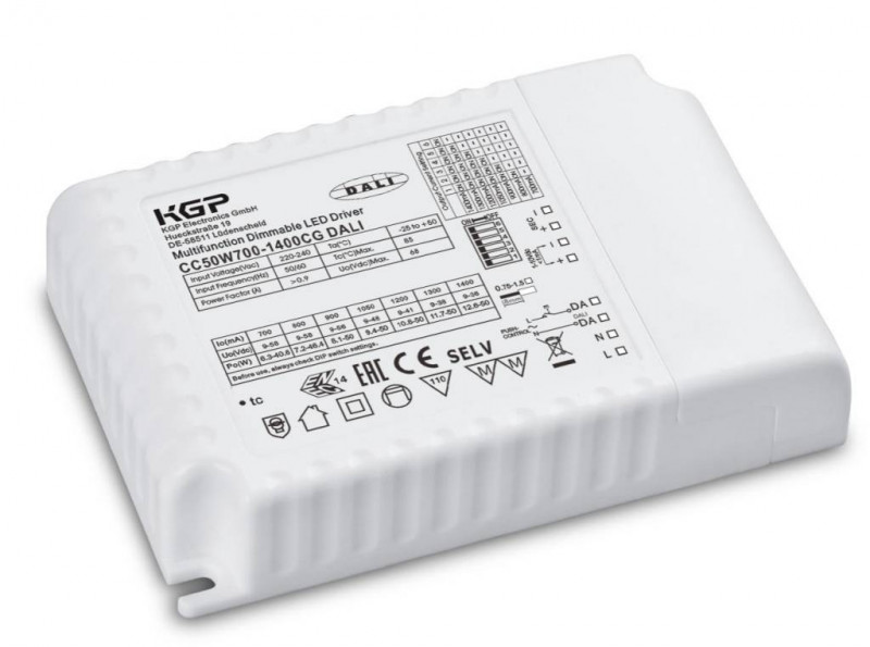 DRIVER KGP 50W 700-1400mA Dali/Push Dim 1-10V