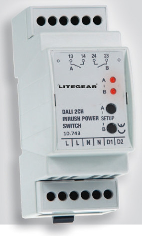 DALI Schaltaktor Switch 2 CH 16A/165A(p) REG 2TE